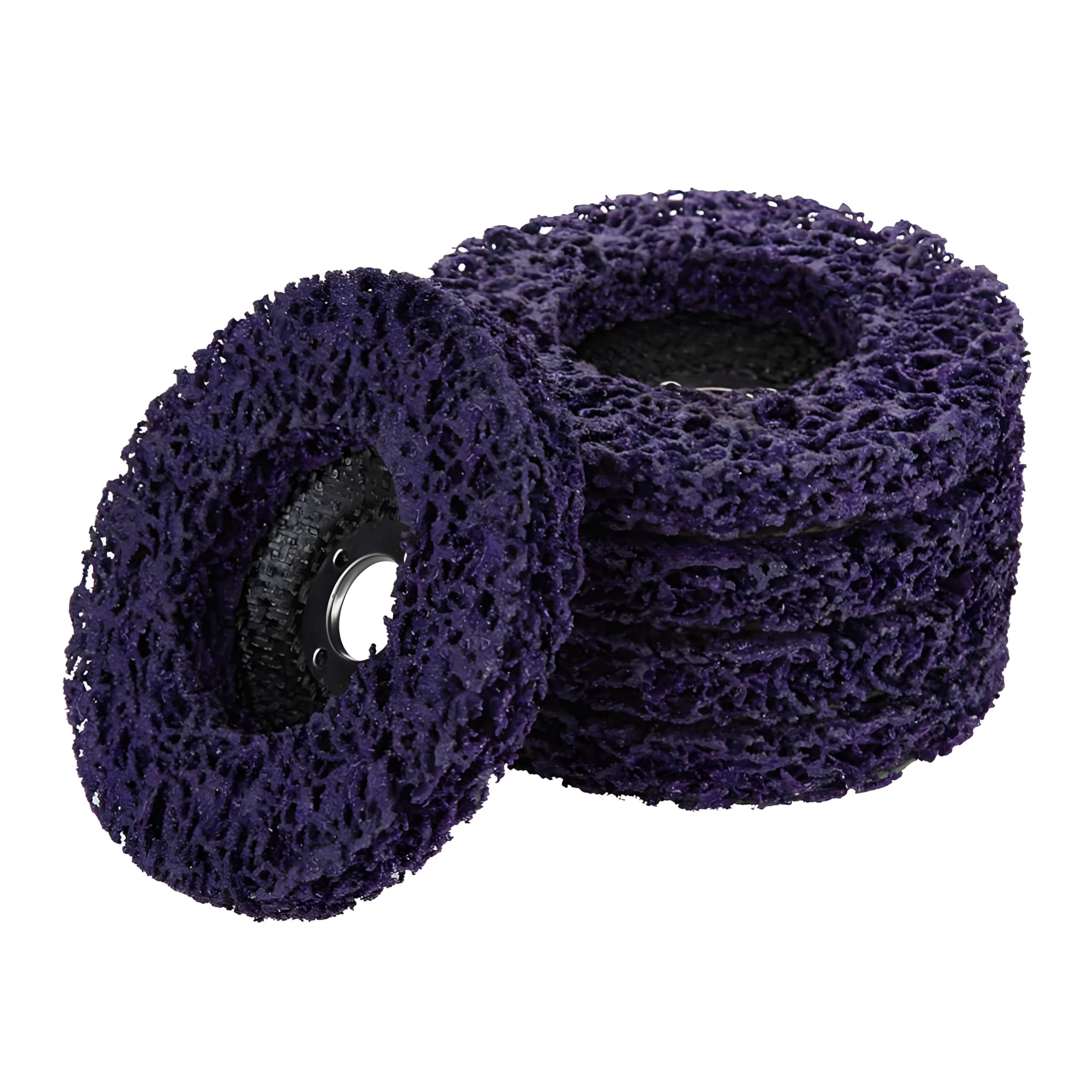 5Pcs Strip Discs Stripping Wheel Poly Strip Disc Wheel Paint Removal Discs Rust Removal Clean Tool 100mm for Steel Aluminum Copper Fiber Products Wood Stone Concrete