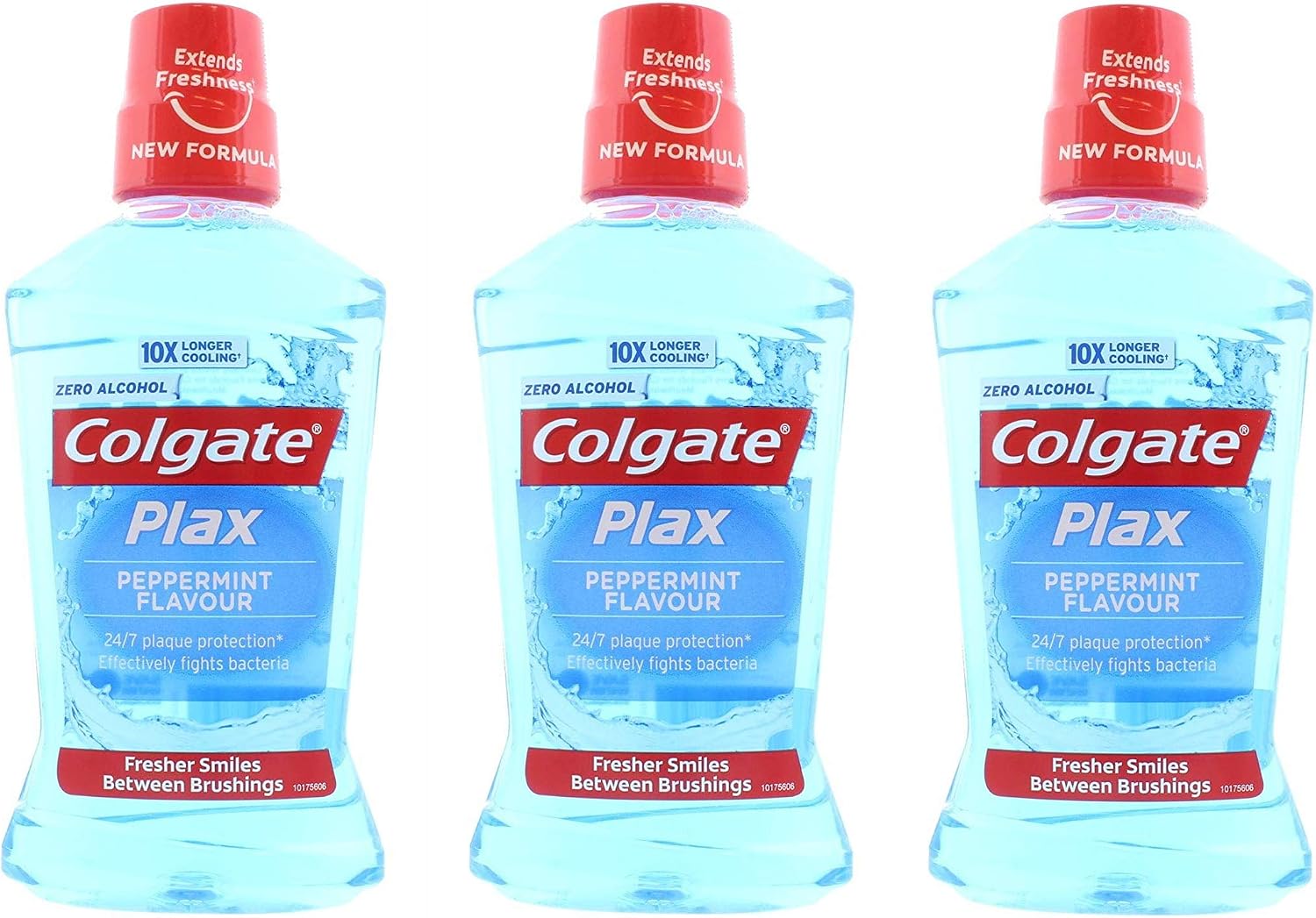 Colgate Plax Peppermint Flavour Mouthwash 500 Milliliter x 3, 500 ml (Pack of 3)