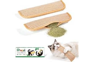 Potaroma Cat Toys Pack of 2 with 6000mg A+ Organic Catnip, Soft Sisal Material Indoor Kitten Scratching and Kicker Toys, Drives Bored Cats Crazy with Fun Interactive Chew