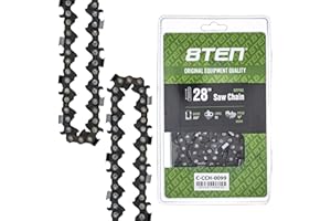 8TEN Ripping Chainsaw Chain 28 Inch .050 3/8 93DL For Echo CS-600P Husqvarna 372XP Jonsered 2065 (1 Pack)