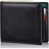 Artpaxy Mens Wallet Bifold Genuine Leather RFID Blocking Wallet for Men with 2 ID Windows 11 Card Holders 2 cash pockets 1 Gift Box
