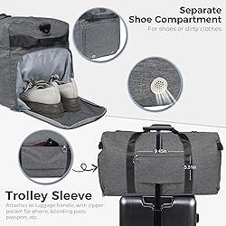 Fmeida 65L Duffle Bag with Shoes