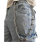 PINKPIN Rivet Pocket Watch Chains Wallet Chain Biker Keychain Pants Punk Trouser Hip Hop For Men Women