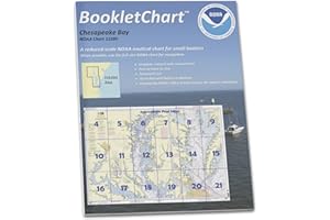 Paradise Cay Publications NOAA BookletChart 12280: Chesapeake Bay, Handy 8.5" x 11" Size. Paper Chart Book Designed for use Aboard Small Craft
