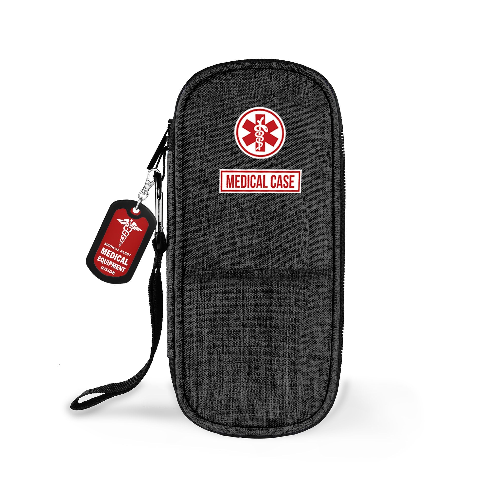 Photo 1 of mnmoom Diabetic Organizer Carrying Travel Case Kit- Portable Insulin Pen Cooler & Epipen Carry Bag-Lightweight Travel Case for Blood Glucose Meter (only case) (Black)