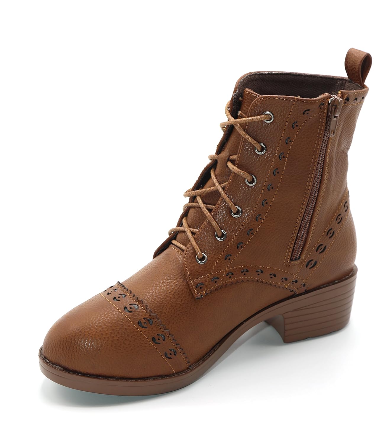 brauch women's high ankle brown boots