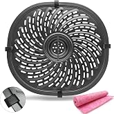 HEISENLIN 7QT Air Fryer Grill Pan Replacement Parts for PowerXL Gowise Air Fryers, 7QT Upgraded Grill Crisper Plate Tray Rack Grid Shelf with Rubber Bumpers for PowerXL, Non-stick, Dishwasher Safe