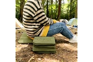Foldable Camping Seat Cushion, Waterproof XPE Foam Sitting Mat with Drawstring Storage Bag, Lightweight Outdoor Pad,15×11in，G