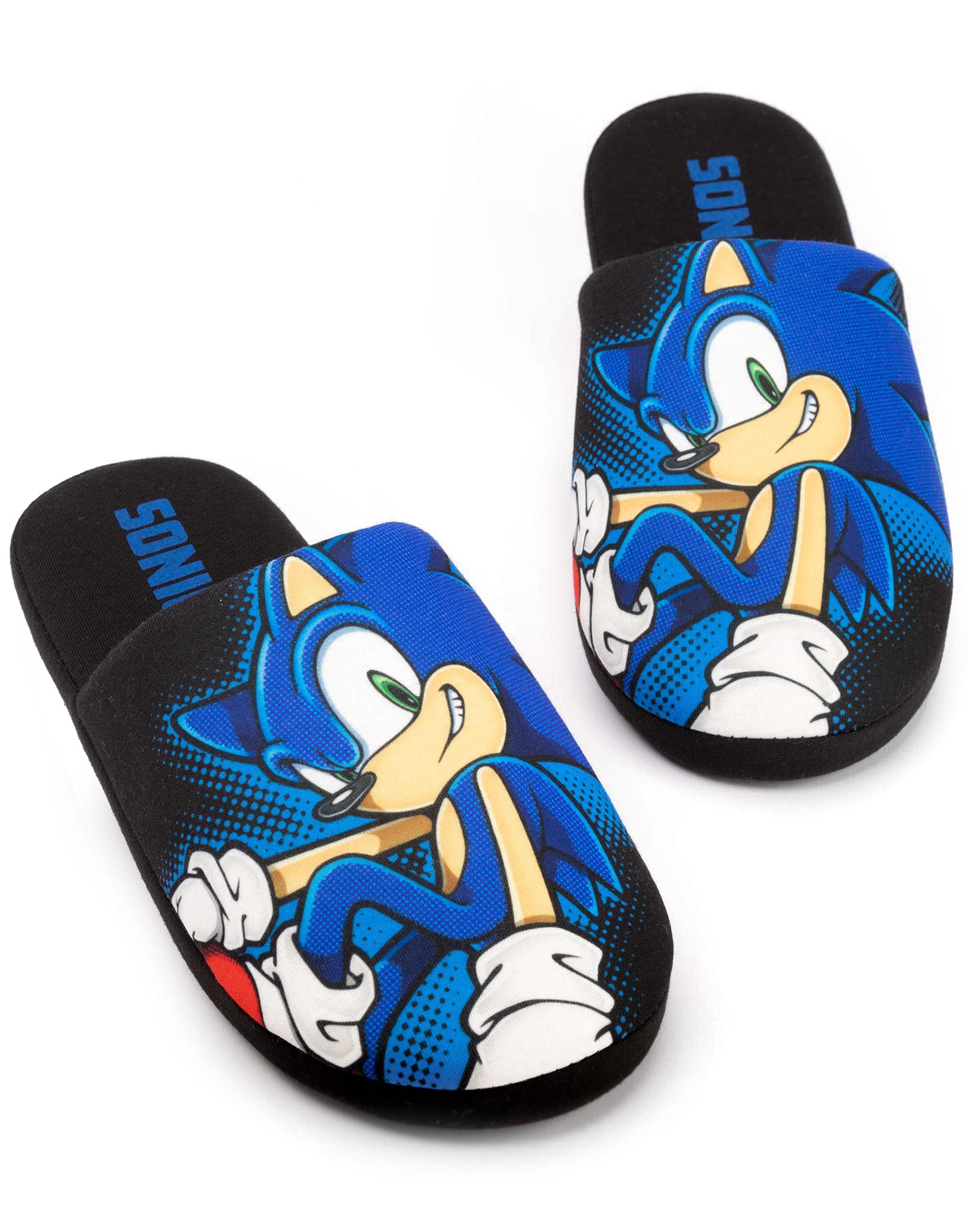 SONIC THE HEDGEHOG Men's Game House Loafer, Black, 10.5/11.5 UK
