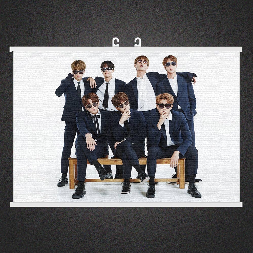 nemoyard Fans BTS Kpop Bangtan Boys Fabric Poster Wall Scroll Hanging Paintings (BTS 010)