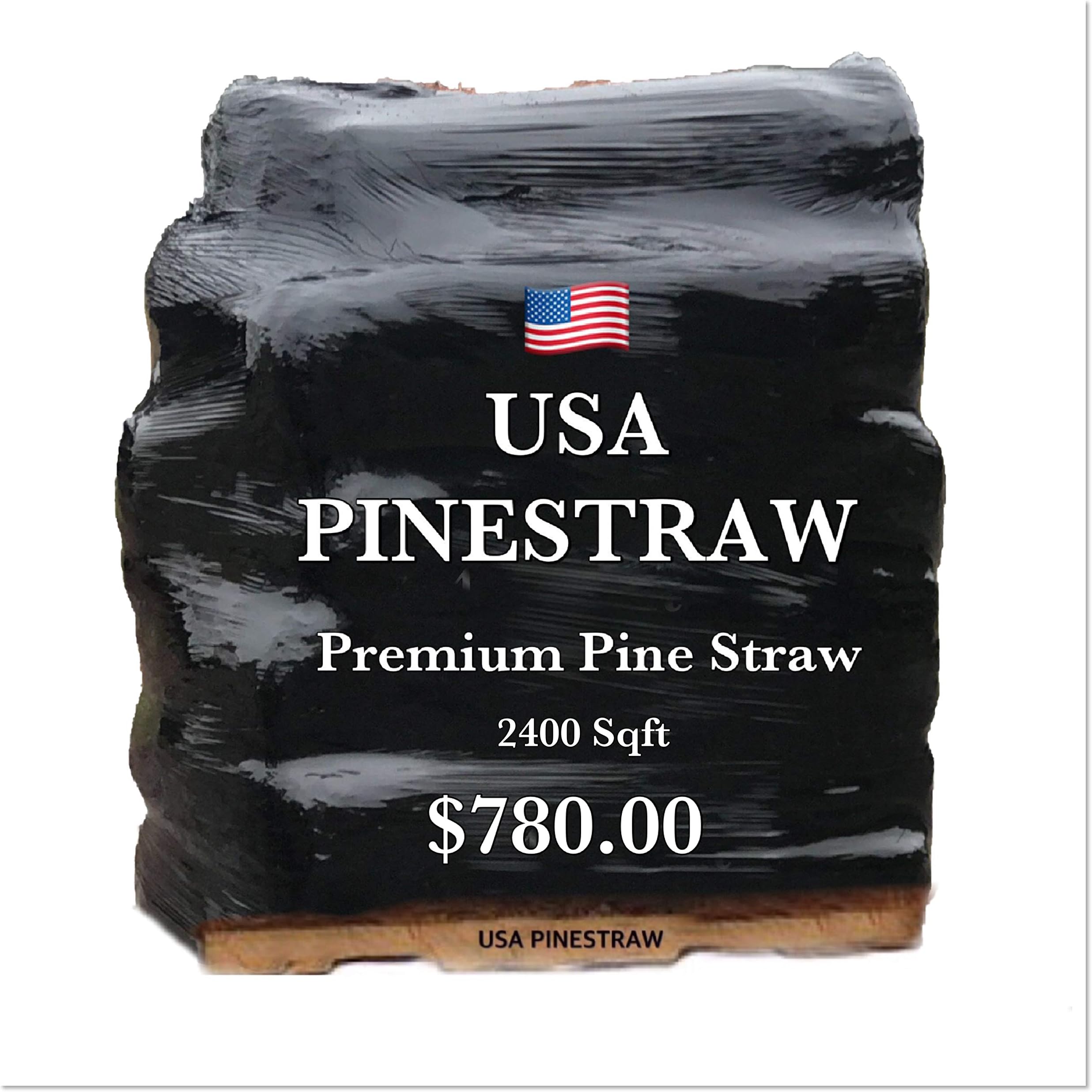 USA Pine Straw - Pine Needle Mulch - Premium Long Needle - Covers up to 2400 Sqft…