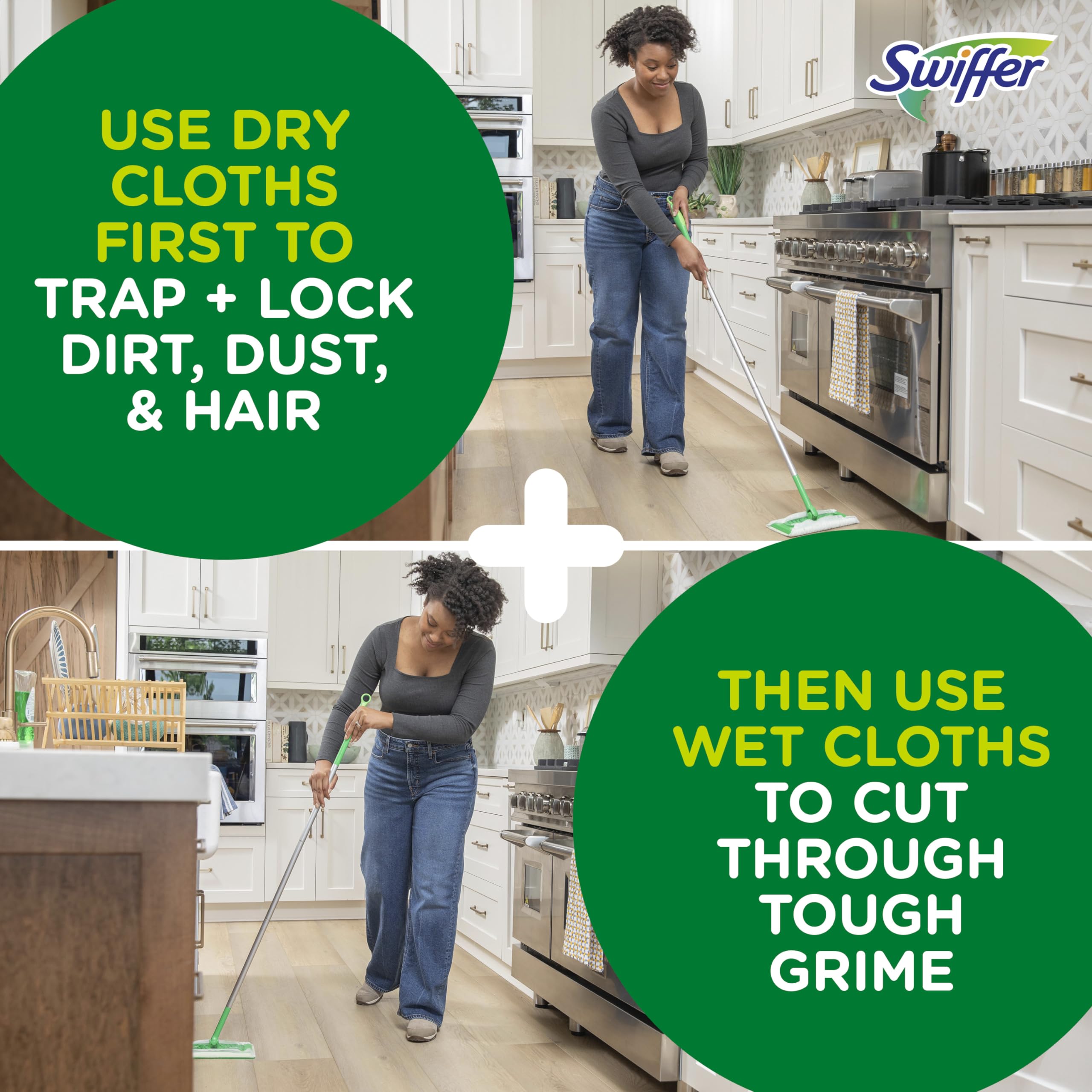 Swiffer Sweeper Pet Heavy Duty Multi-Surface Wet Cloth Refills for Floor Mopping and Cleaning, Fresh scent, 20 count (Packaging May Vary)