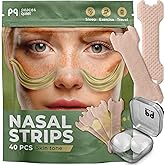 Peace&Quiet PQ 40 Nasal Strips for Snoring, Nasal Stripes for Sports & Sleeping - Nose Strips for Congestion Relief, Snore Reducing Aids - Improve Sleep, Reduce Snoring | Skin Tone