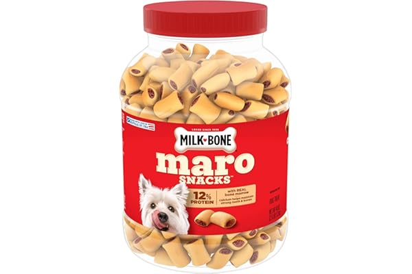 Milk-Bone MaroSnacks Small Dog Treats with Real Bone Marrow, 40 Oz. Canister