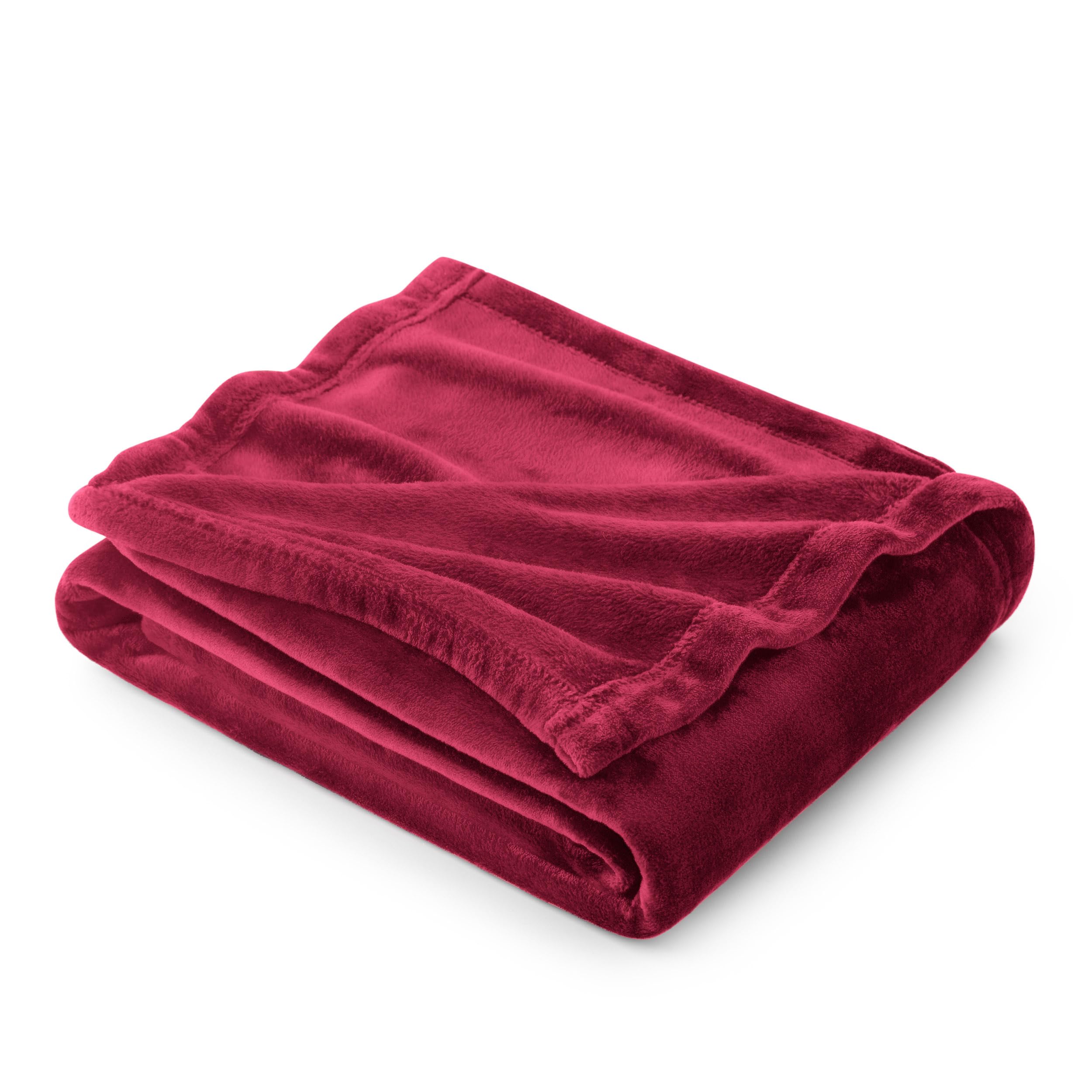 Photo 1 of Bedsure GentleSoft Fleece Blanket Twin Size Red - 300GSM Lightweight Plush Fuzzy Cozy Soft Warm Blanket for Bed, Sofa, Couch, Travel, Camping, 60x80 inches
