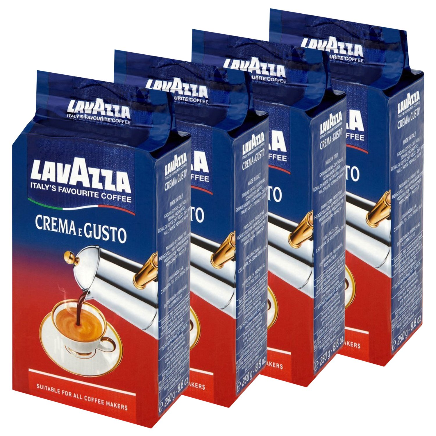 Lavazza Crema e Gusto Ground Coffee 250g (Pack of 4) Amazon.co.uk Grocery