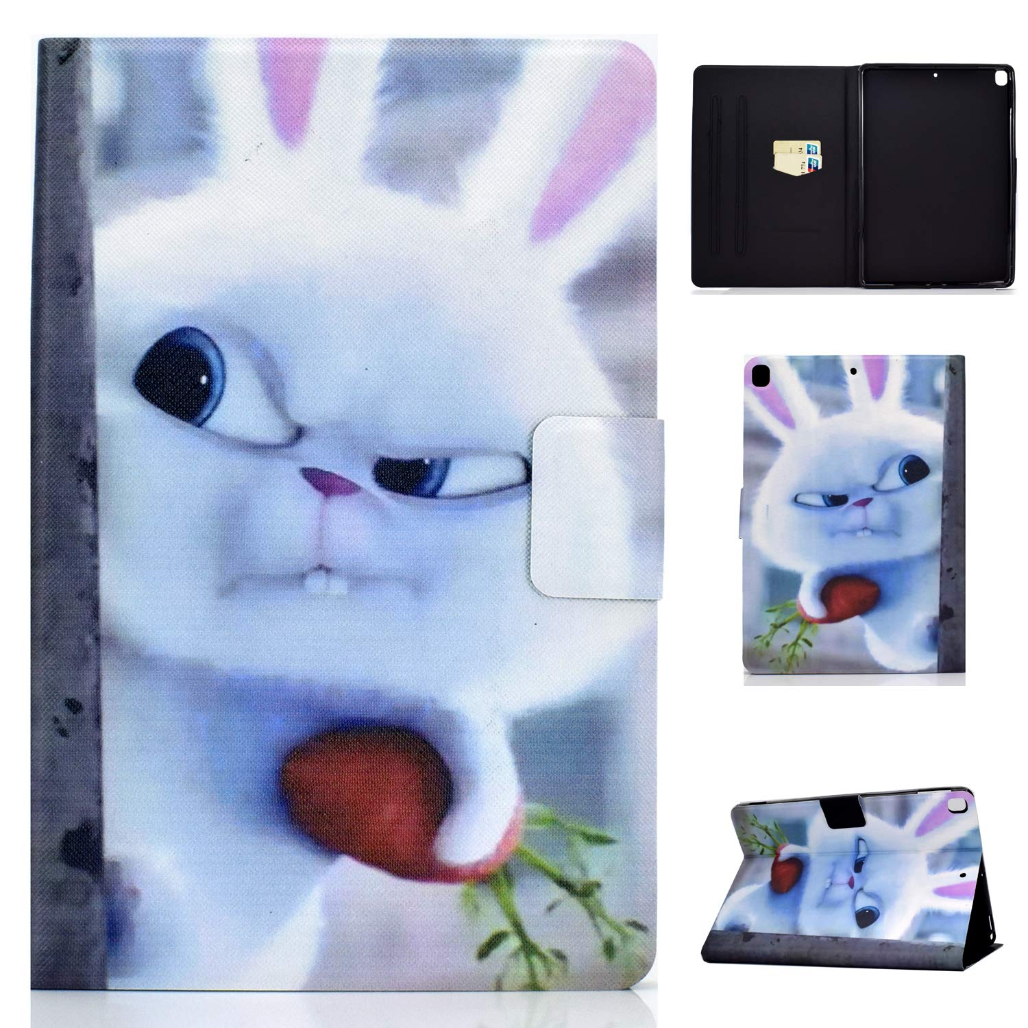 Bspring Case for iPad 10.2 2019/ iPad Pro 10.5 2017/ iPad Air 3 2019 / PU Leather Smart Folio Case For 7th Gen iPad/Apple iPad 10.2 (7th Generation) Rabbit