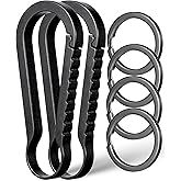 FEGVE Titanium Carabiner Keychain Clip, Small Key Holder Clip, Anti-Lost Quick Release Hook for Keys