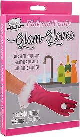 Diabolical Pink Pearly Glam Washing Up Gloves One Size Mothers Day Gifts view 1