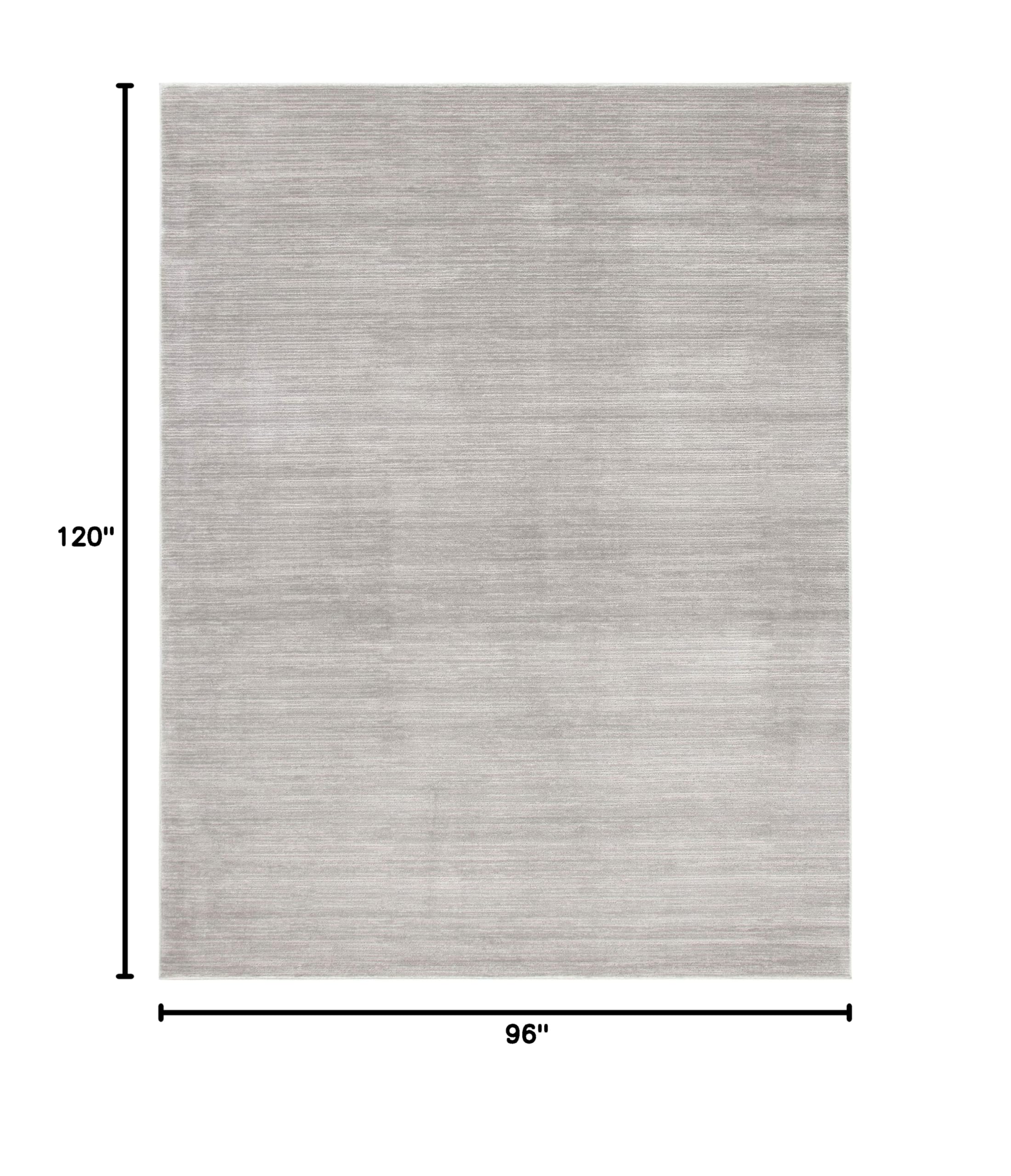 SAFAVIEH Area Rug 8x10 - Vision Collection - Large - Silver, Modern Ombre Tonal Chic Design, Non-Shedding & Easy Cleaning, Ideal for Living Room, Bedroom, Office, Dining Space (VSN606G)