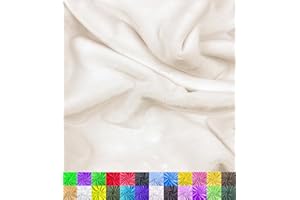 Barcelonetta | Minky Fabric | Plush, Super Soft, Cuddle | Solid Minky | by The Yard | 60" Wide | Baby Blanket, Change Station Cover, Pillow, Scarf, Beanie (Ivory, 1 Yard)