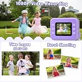 Hangrui Kids Camera Instant Print 2.4'' 1080P with 32GB Card 3 Rolls Paper view 4