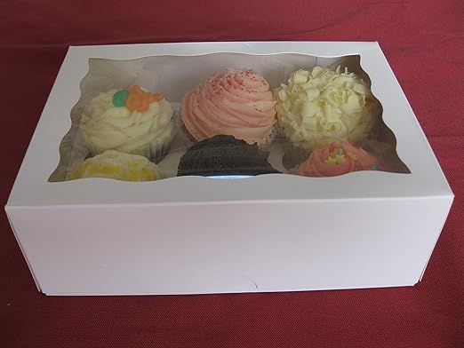 Caja de regalo para magdalenas con forma de casa, para cumpleaños, de PMS: Amazon.es: Hogar