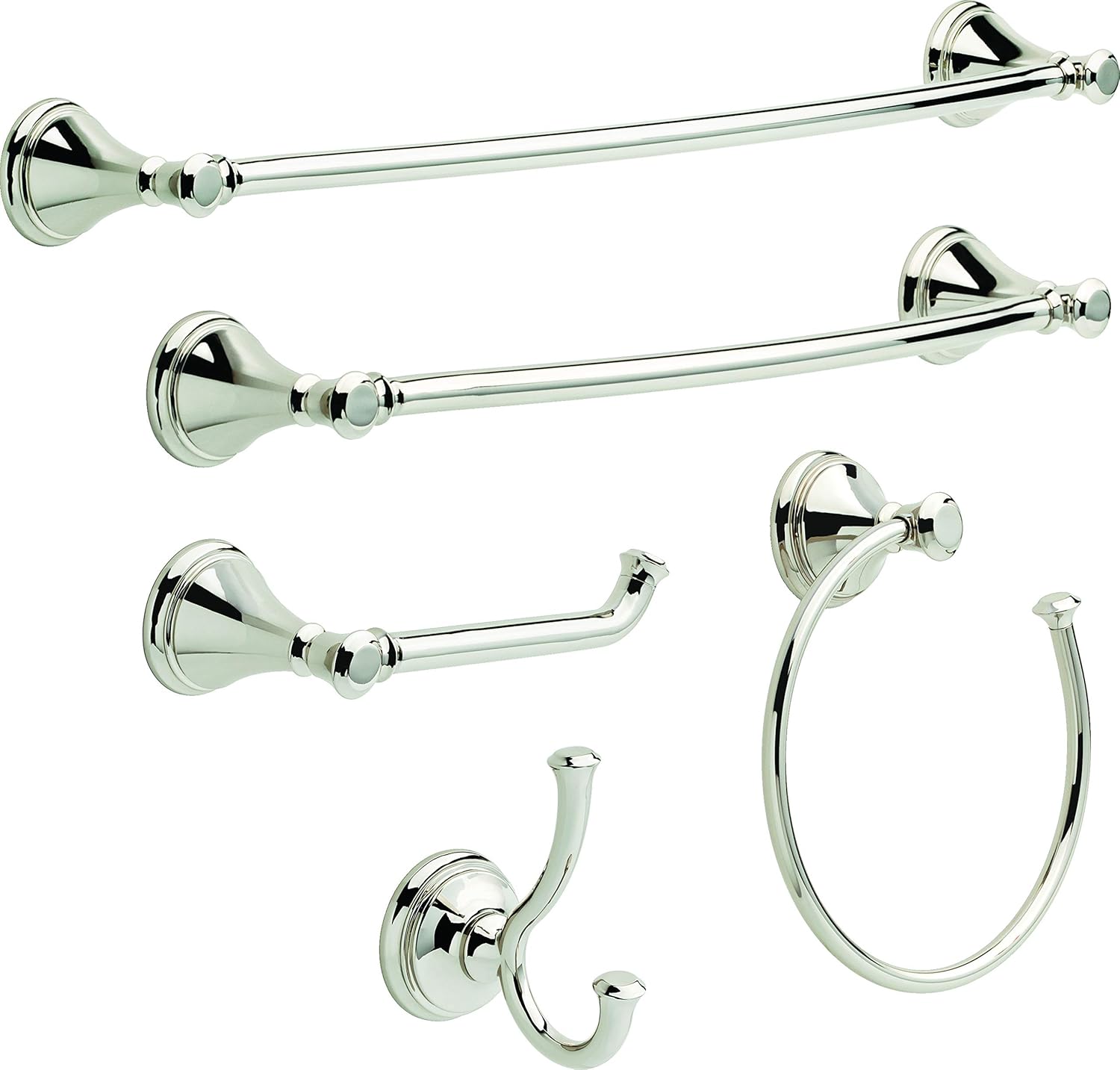 Delta Faucet Bathroom Accessories 79746 Cassidy Hand Towel Ring, Polished Chrome, 2.63 x 7.00 x 2.63 inches - Bathroom Sink Faucets - 