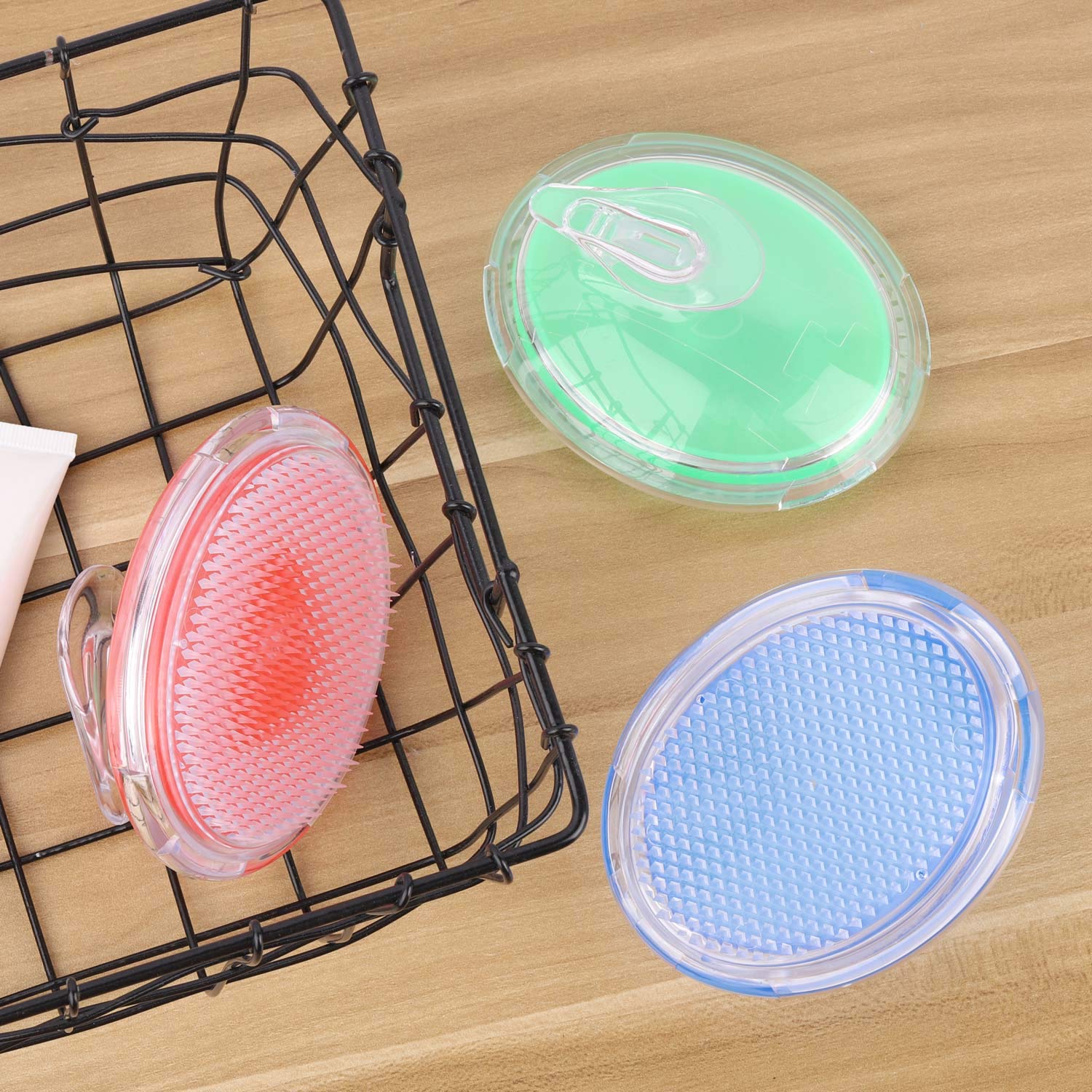 Tbestmax 3 Pcs Exfoliating Brush for Ingrown Hair, Body Scrubber, Blue Green Red : Beauty