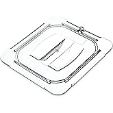 Carlisle FoodService Products Storplus 1/6 Size Universal Food Pan Lid with Molded Handle for Catering, Buffets, and Restaurants, Polycarbonate, Clear