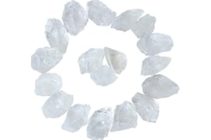 ZAICUS Clear Quartz Rough Gemstones, Raw Stones and Crystals For Jewelry Making, Tumbling, Polishing, Cabbing, Lapidary, Fountain Rocks, Decoration, Wire Wrapping, Gem Mining, Reiki Healing 1 lb
