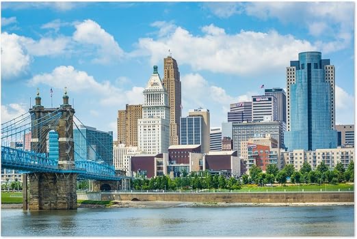 Amazon Com Noir Gallery Cincinnati Ohio Skyline Photo 16 X 20 Unframed Art Print Poster Posters Prints