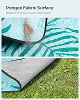 SONGMICS Picnic Blanket 300x200 cm Large Waterproof Mat Fern Pattern Blue view 4