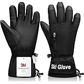 Odtmger Snow Gloves,Ski Gloves Winter Warm and Waterproof Cold Weather Gloves-for Parent Boys Girls