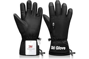 Odtmger Snow Gloves,Ski Gloves 3M Thinsulate Winter Warm and Waterproof Cold Weather Gloves-for Parent Boys Girls