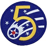 Squadron Nostalgia LLC 5th Air Force Patch &ndash; with Hook and Loop