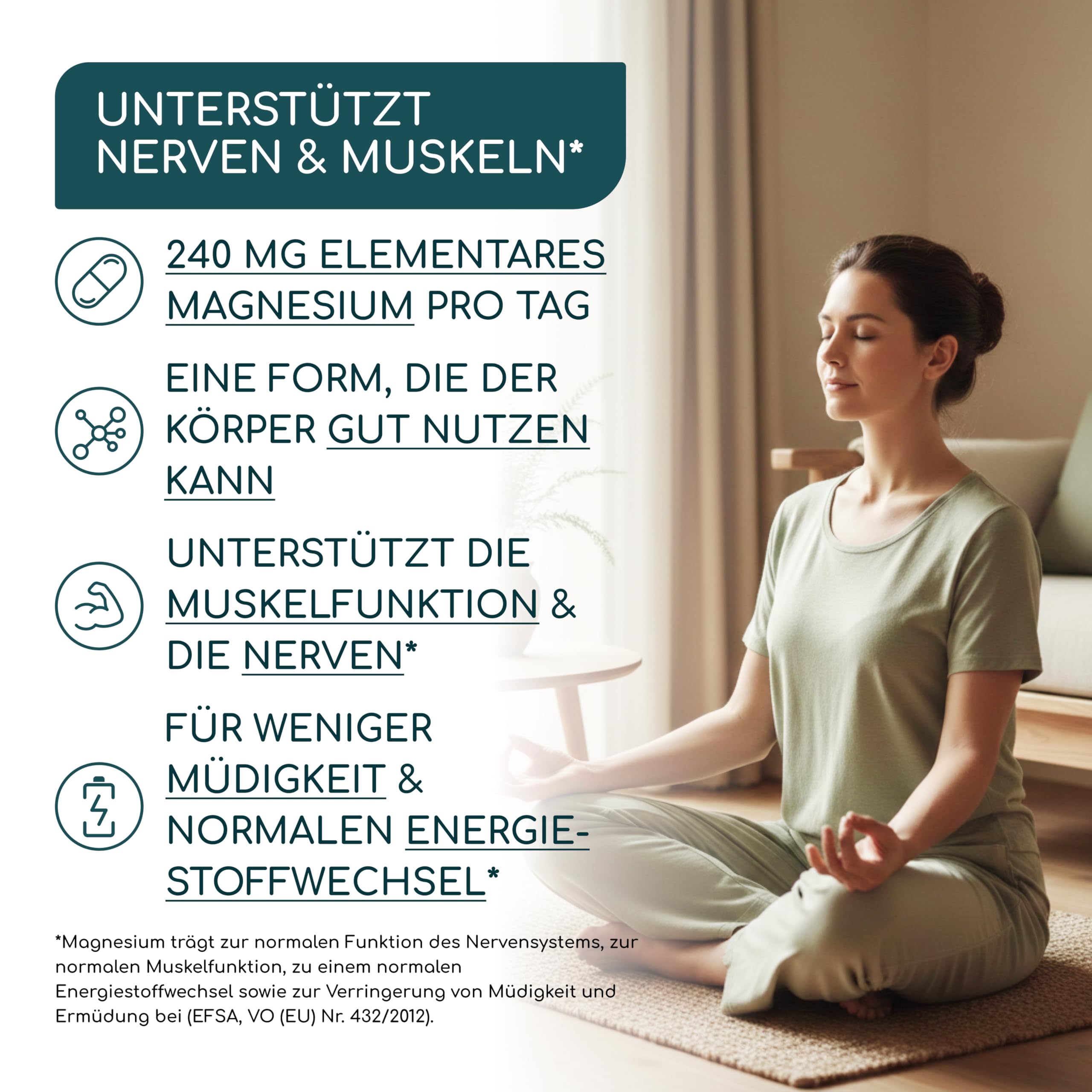 Magnesium Taurat 2750 mg pro Tag, 180 Kapseln - davon 240 mg elementares Magnesium pro Tag, Chelatierte Verbindung mit Taurin - Für Muskeln & Nerven* - Hohe Bioverfügbarkeit, Frei von Magnesiumstearat 2