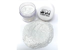 Stardust Micas Pigment Powder Cosmetic Grade Colorant for Makeup, Soap Making, Epoxy Resin, DIY Crafting Projects, Bright True Colors Stable Mica Batch Consistency (10 Gram Jar, Red Pearl Sparkle)