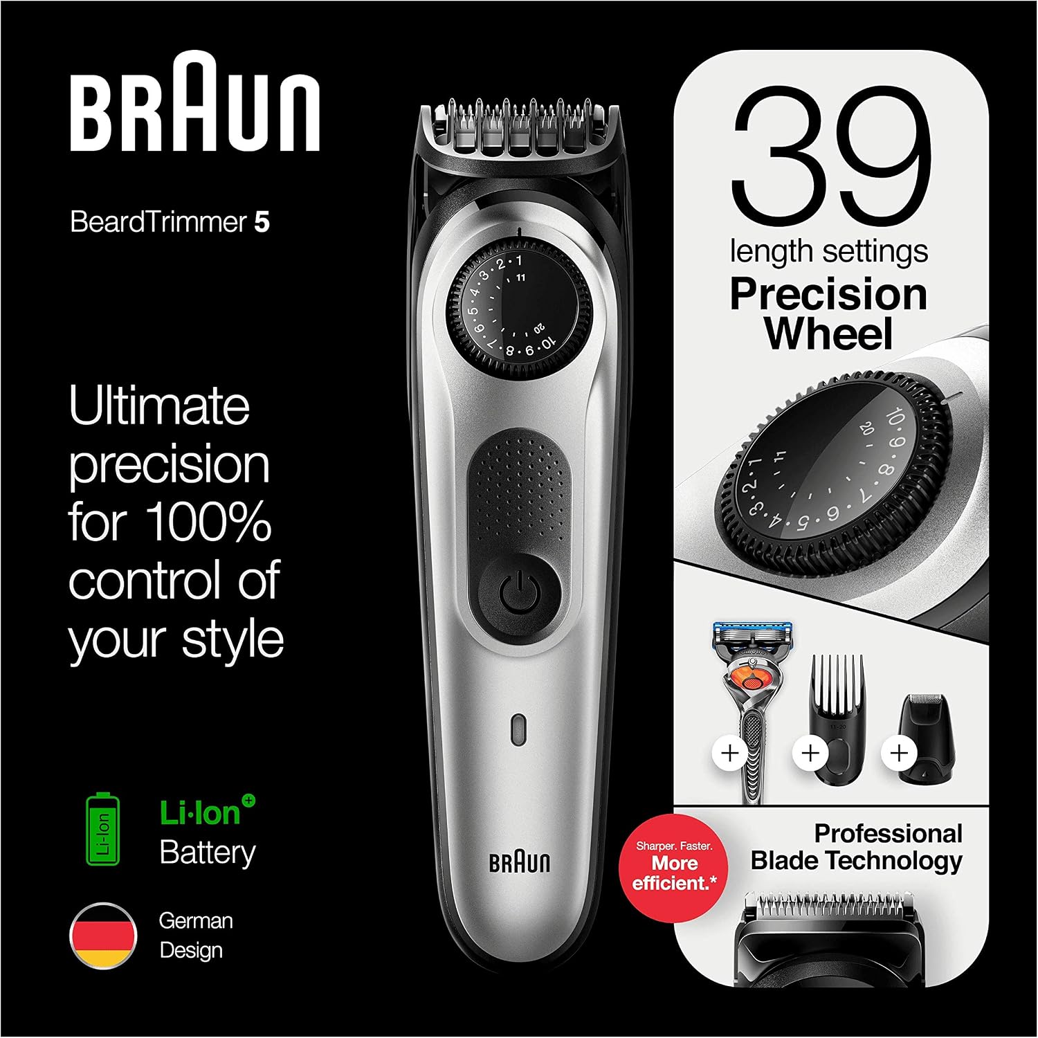 Recortadora de barba y cortapelos Braun