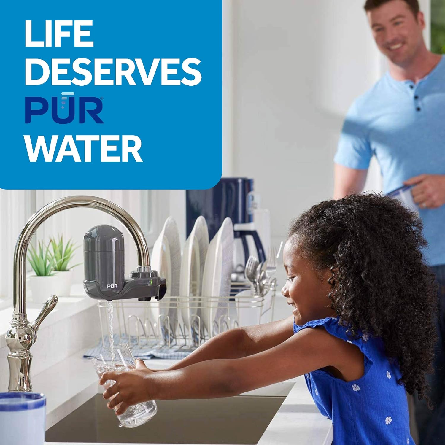 PUR Faucet Mount Water Filtration System, Small, Gray: Home Improvement