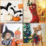 JANYUN 100Pcs Wiggle Eyes 20mm Large Self Adhesive Black White Googly Eyes view 6