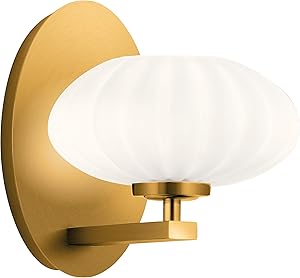 Kichler 52229FXG PIM Wall Sconce, 1-Light, Fox Gold