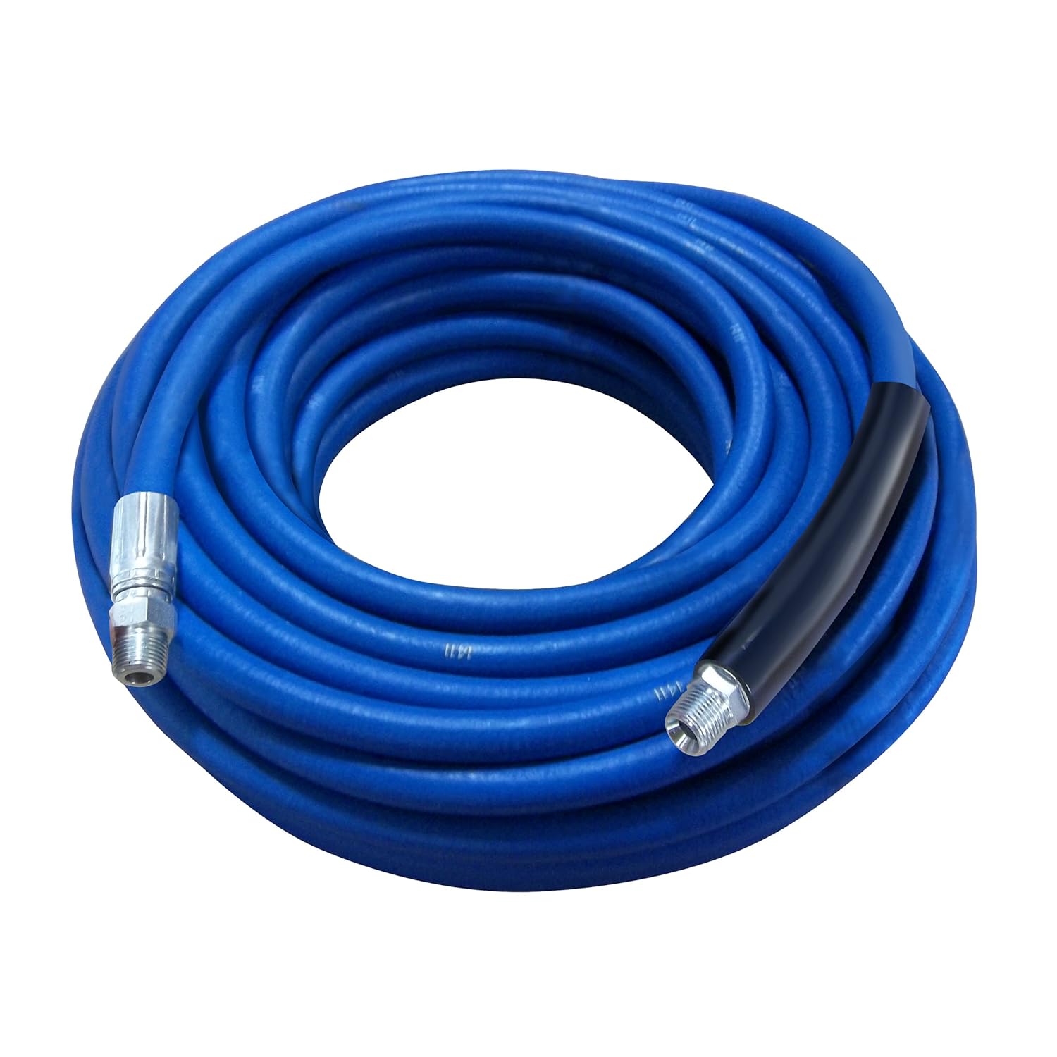 Apache 98388087 3001 PSI 3/8" x 75' Blue Rubber Pressure Washer Hose
