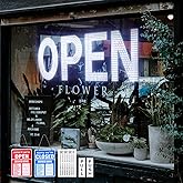LED Open Signs for Business, 40"x14" Dimmable Large LED Open Light Up Sign with Hanging Installation for Salon Gym Cafes Store Office Bar Hotel Pubs (Cold White)