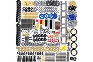 ASTEM Technic Parts 826Pcs Latest differentials Wheels Chain Link Connector Joints Track Tank Wheel Shock Absorber Steering Shaft for Moc Wheels Connectors Building Chain Link Pins Shock Absorber