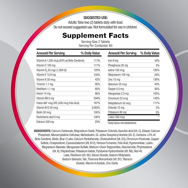 CENTRUM MINIS SILVER WOMEN’S MULTIVITAMIN FOR WOMEN 50 PLUS, MULTIMINERAL SUPPLEMENT WITH VITAMIN D3, B VITAMINS, NON-GMO INGREDIENTS, SUPPORTS MEMORY AND COGNITION IN OLDER ADULTS – 280 CT