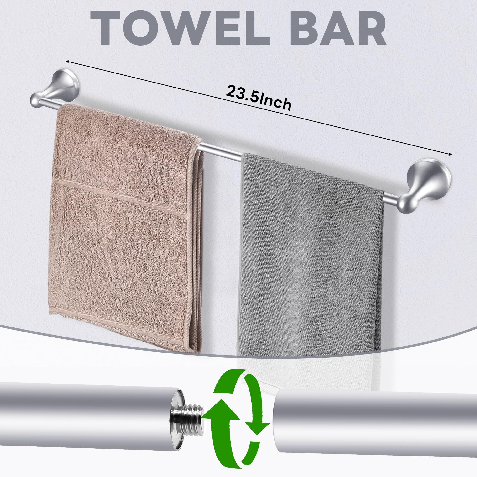 Condition photo showing New/Like New for brushed nickel bathroom hardware set wall mounted brushed nickel accessories set 4 pieces bathroom h