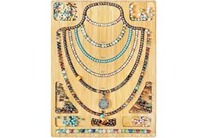 Wooden Bead Design Board Jewelry Crafting Tool Beading Tray for Necklaces Making Beading Board for Making Crafting