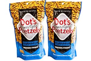 CIRCLE OF DRINK Dot's Southwest Seasoned Pretzel Twists - Bold and Zesty Southwest Pretzel Sticks - 2, 16oz Bags