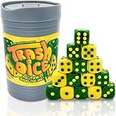 Big Discoveries Trash Dice Fast-Paced Family Dice Game | Exciting 2-Player Board and Dice Game with Trash Can and 40 Piece Dice Set | for Travel, Party, and Games Night
